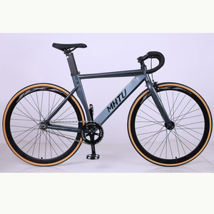 <span class=keywords><strong>Bicicleta</strong></span> de carretera Fixie de doble freno, cuadro de aleación de aluminio de <span class=keywords><strong>26</strong></span> pulgadas, <span class=keywords><strong>bicicleta</strong></span> urbana de carreras, <span class=keywords><strong>bicicleta</strong></span> de pista con manillar curvo, de una sola velocidad. - Product Image 2