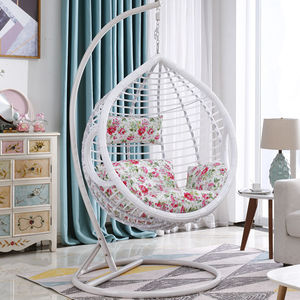 Nouveau design de chaise suspendue pour patio intérieur chambre à coucher personnalisée meubles en osier rotin nid de jardin chaise suspendue à balançoire en forme d'oeuf - Product Image 1