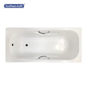 Small Drop In Enameled Pressed Stainless Steel Bathtub