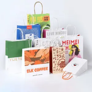 Bulk Resealable Kraft Paper Coffee Packaging Bags Custom Printed