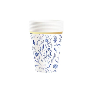 ชุดอุปกรณ์จัดเลี้ยงธีมดอกไม้สีฟ้า DAMAI ชุดจานกระดาษลายปั๊มร้อนสำหรับงานเลี้ยงน้ำชา พร้อมผ้าเช็ดปาก แก้ว และชุดภาชนะสำหรับรับประทานอาหาร - Product Image 6