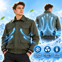 Veste de travail climatisée à manches longues pour homme, avec ventilateur USB intégré, idéale pour l'été et les travaux en extérieur – Grande Vente