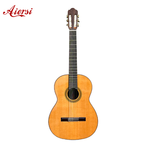 <span class=keywords><strong>Guitarra</strong></span> Clásica Vintage Profesional <span class=keywords><strong>de</strong></span> Alta Gama Aiersi con Tapa <span class=keywords><strong>de</strong></span> Cedro Macizo y Acabado Brillante - Product Image 3