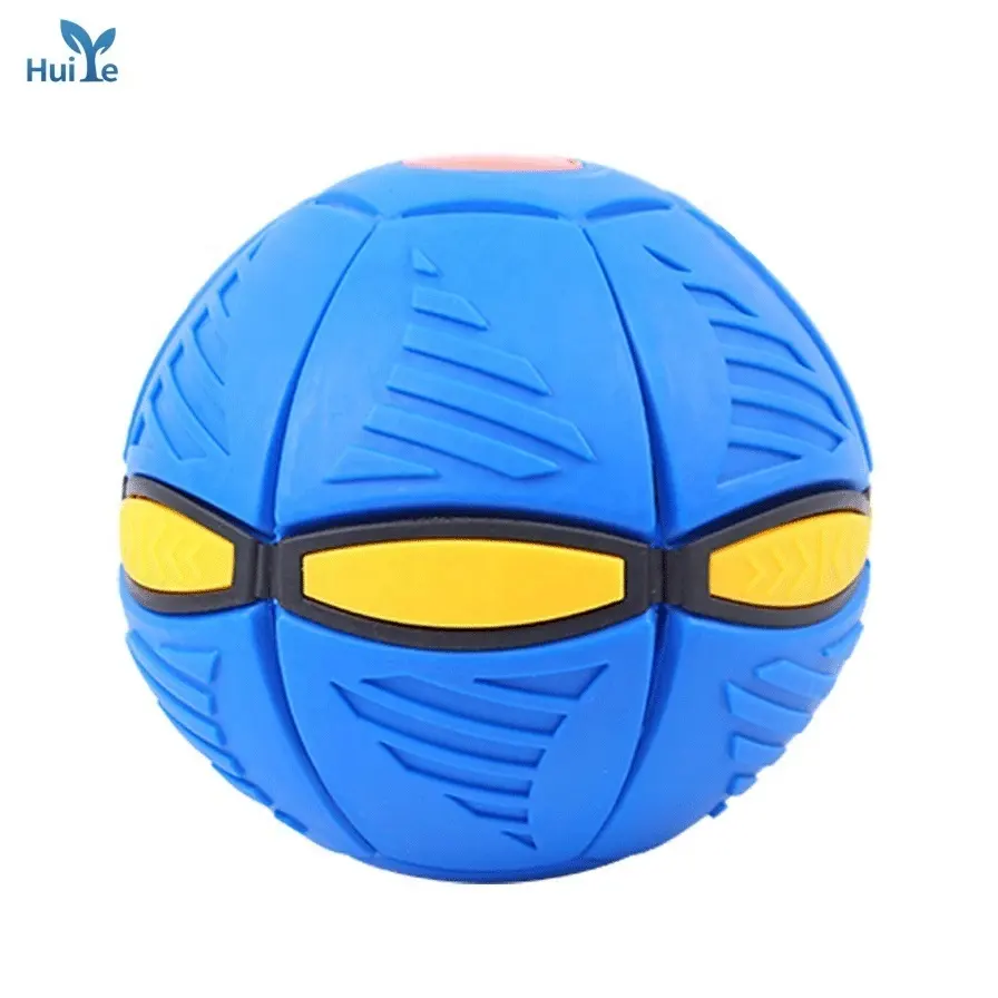 Huiye Toy Balls Kid Outdoor Garden Football Deformation Flying Saucer UFO Magic Ball Flying Ball Magic with 3 lights