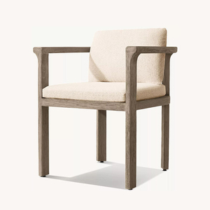 Ensemble de salle à manger <span class=keywords><strong>en</strong></span> <span class=keywords><strong>teck</strong></span> de style moderne, chaises de jardin durables, tables de patio, imperméables, écologiques, pour salon, hôtel, villa - Product Image 3
