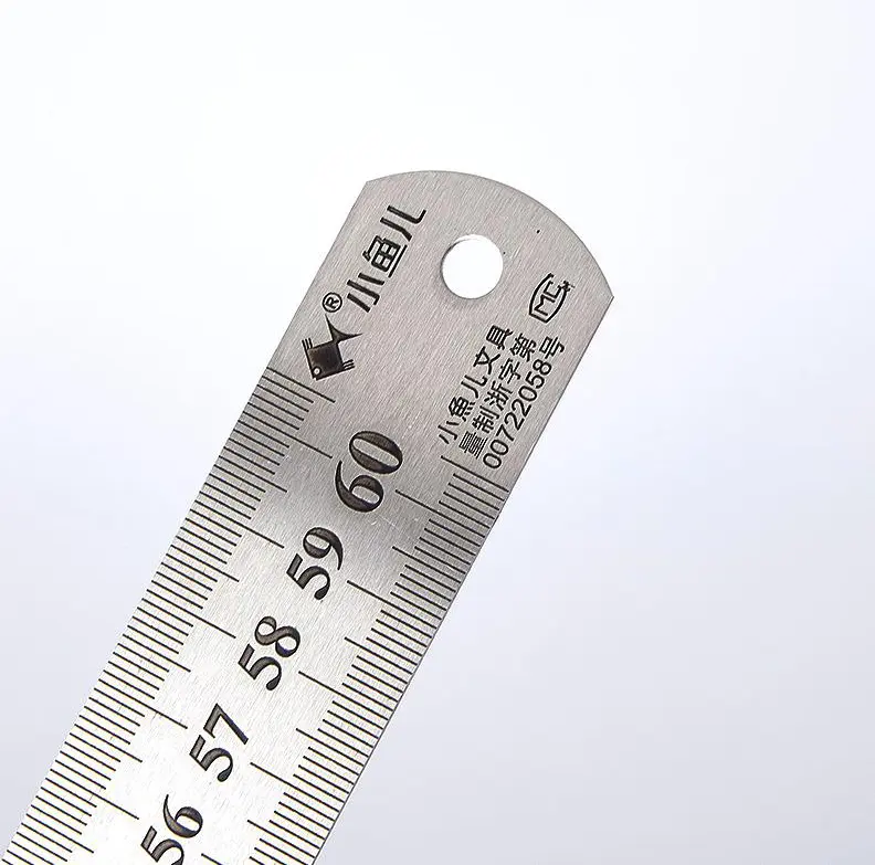 60cm straight ruler steel stainless metal ruler Fingerling brand manufacture measuring tools school office stationary