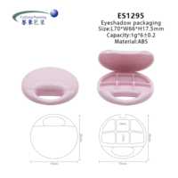 Palette de fards à paupières vide et fine, 6 compartiments, forme sac à main, rose, ABS recyclable, gaufrage, étui de maquillage portable de voyage