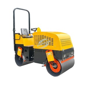 Rouleau compacteur vibrant à double tambour 2.0T à double entraînement, diesel, pour usage agricole et asphalte, vente directe usine - Product Image 1