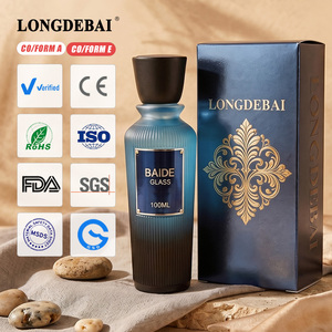 Botellas de Perfume Vacías de Vidrio de Alta Gama Personalizadas, 30ml 50ml 100ml, Redondas, Blancas, Estilo Árabe, con Caja de Empaque - Product Image 1