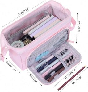 Estuche/Bolsa para Lápices de Gran Capacidad, Estuche Organizador Grande para Artículos de Oficina, Bolsa de Maquillaje para la Universidad y Secundaria (Muestra Gratis) - Product Image 2