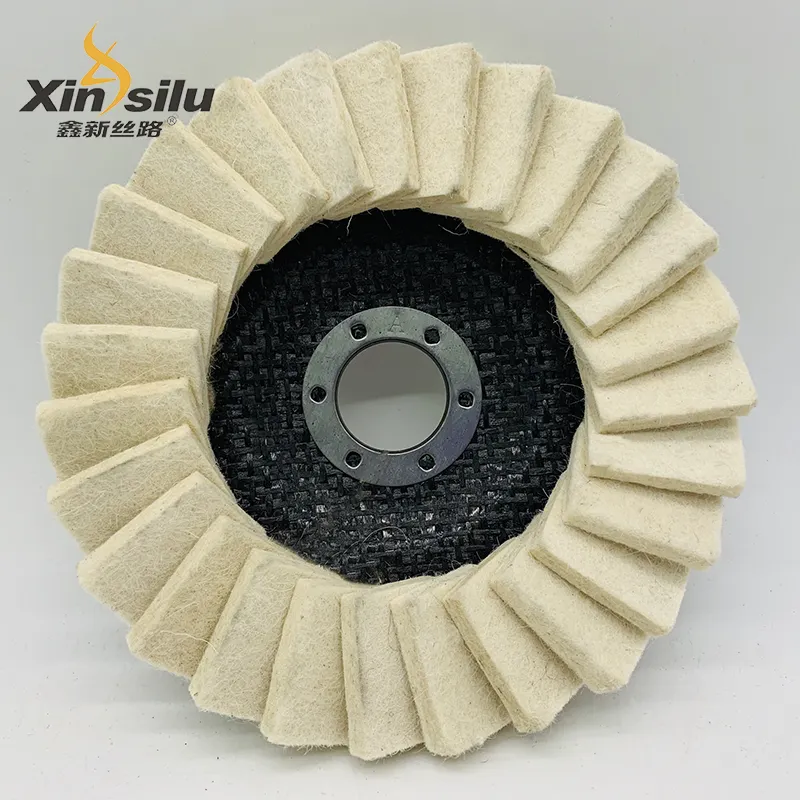 Premium Wool Felt Flap Disc abrasive wheel with Fiberglass Backing for Metal Stainless Steel Glass Ceramic Polishing
