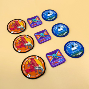 Factory Price Custom Logo Iron-On Woven Embroidered Decorations Heat Feature Garment Patches <strong>Fabric</strong> <strong>Letter</strong> - Product Image 5