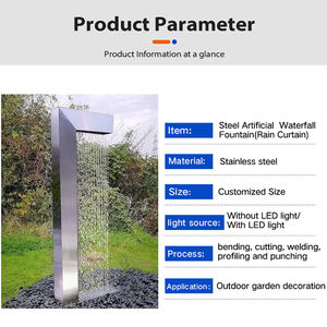Le rideau <span class=keywords><strong>d</strong></span>'<span class=keywords><strong>eau</strong></span> <span class=keywords><strong>de</strong></span> <span class=keywords><strong>pluie</strong></span> en forme <span class=keywords><strong>de</strong></span> rectangle <span class=keywords><strong>de</strong></span> fontaine <span class=keywords><strong>de</strong></span> cascade <span class=keywords><strong>d</strong></span>'intérieur extérieur comporte une belle cascade pour les espaces intérieurs <span class=keywords><strong>de</strong></span> jardins - Product Image 4
