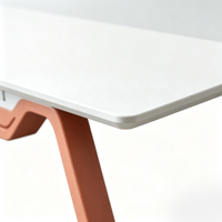 Table de conférence - Système Morandi Orange Colorblock - Bois écologique - Design moderne - Multifonctionnelle - Simple et durable