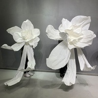 Grandes décorations de fleurs en papier écologiques et romantiques pour arrière-plan de scène, accessoires de photographie de mariage, grandes fleurs décoratives