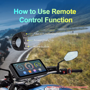 6.25 inch không thấm nước xe máy DVR Dash Cam không dây Carplay Android Auto BT âm nhạc cảm ứng chuyển hướng hiển thị 60fps Video <span class=keywords><strong>Capture</strong></span> - Product Image 6