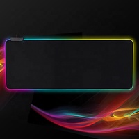 Tapis de souris en caoutchouc souple avec lumière RVB Conception personnalisée LED souple ordinateur valorant jeu néon brillant tapis de souris usine de fabrication