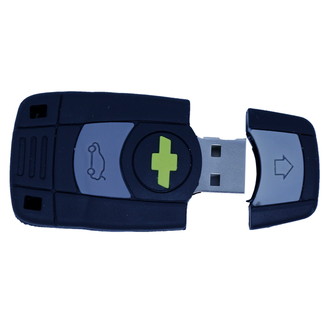 Car Key Shape PVC USB 3.0/2.0 Flash Drive 16GB 32GB Custom Design OEM Gift Supply