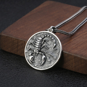 Collar con Colgante de Escorpión <span class=keywords><strong>Rey</strong></span> de Plata de Ley 925 PANKOO al por Mayor, Chapado en Rodio, Joyería de Moda, Regalo - Product Image 5