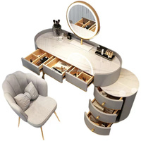 Miroir de coiffeuse de luxe avec ampoules Led, coiffeuse de maquillage