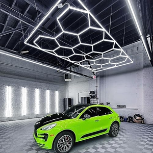 Suez Showroom Plafondverlichting 110V Honingraat Carwash Detaillering Zeshoek Led Werklamp Voor Garage - Product Image 6