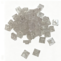Jouets en plastique transparents, plaques 1x1 à points, pour assembler librement des images pixel art, 3024 blocs de construction