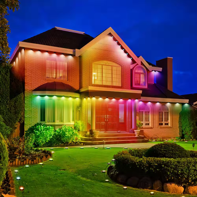 2024 WiFi Smart Christmas Light RGBIC House Eaves Light Ip67 Waterproof Outdoor Lamp Permanent Eaves Lighting