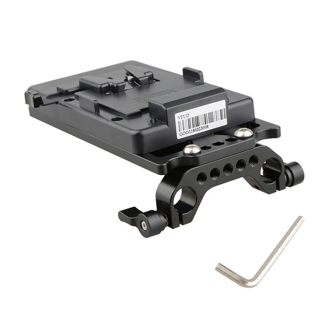 V-Mount Battery Plate Adaptor with Power Distributor 12V/7.2V/5V 14.8V D-Tap 15mm RailBlock