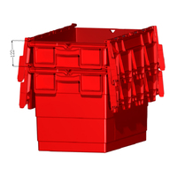 Boîtes de déménagement robustes et grandes, empilables, conteneurs en plastique durables, caisses de rangement en plastique