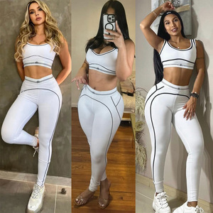 Conjunto Deportivo de Verano 2025 <span class=keywords><strong>para</strong></span> <span class=keywords><strong>Mujer</strong></span>, Chaleco Deportivo sin Mangas, Transpirable, Cintura Alta, Levanta Glúteos, Control de Abdomen, <span class=keywords><strong>para</strong></span> Yoga y Fitness - Product Image 5