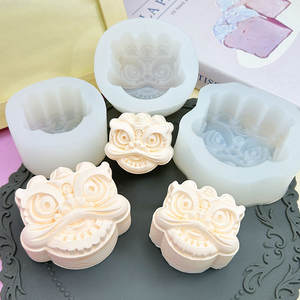 Chinesische Art Lion-Awakening Silikon form für Eis pudding Aroma therapie Dropping Gum Candle Plaster-Langlebiger <span class=keywords><strong>Gummi</strong></span> - Product Image 1