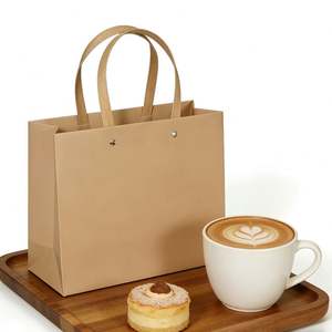 Bolsa de Papel Kraft Reciclable con Asa y Remache, Personalizable con Logotipo o Icono, para Compras, Ropa, Regalos, Entrega de Alimentos - Product Image 5