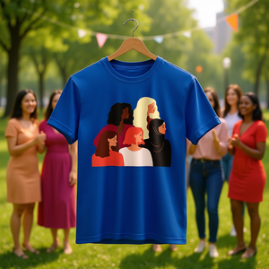 Maglietta Grafica per Donne Potenti, Regalo per la Giornata della Donna, T-Shirt Femminista, Vestibilità Regolare, Collo Tondo, 100% Cotone, Stampa Digitale, Stile Casual - Product Image 2
