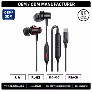 ANC Typ-C-Ohrhörer USB-C-Kopfhörer Aktive Geräuschunterdrückung Kabelgebundene Kopfhörer mit Mikrofon und Lautstärkeregler - Product Image 6