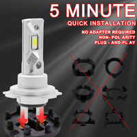 Ampoule de phare LED FSYLX de haute qualité 40W 4000LM avec puces LED CSP M1C sur substrat en cuivre pour H1 H4 H7 H11 9005 9006, branchement direct