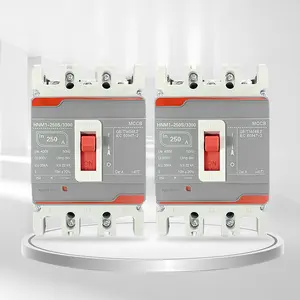 free sample branded mccb circuit breaker 2P 4P Three Pole 180amp 400 amp with earth leakage protection