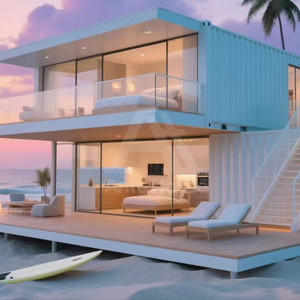 Villa conteneur créative et populaire à deux étages, détachable, mobile, préfabriquée, modulaire, design résidentiel moderne, <span class=keywords><strong>construction</strong></span> en acier - Product Image 4