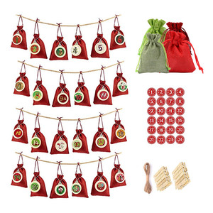 Calendrier <span class=keywords><strong>de</strong></span> l'Avent <span class=keywords><strong>de</strong></span> Noël à suspendre en <span class=keywords><strong>toile</strong></span> <span class=keywords><strong>de</strong></span> <span class=keywords><strong>jute</strong></span>, 24 jours, pochettes <span class=keywords><strong>de</strong></span> compte à rebours pour la décoration <span class=keywords><strong>de</strong></span> Noël à la maison, au bureau ou pour les fêtes - Product Image 1