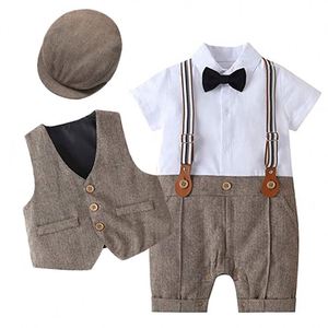 Conjunto de <span class=keywords><strong>Ropa</strong></span> <span class=keywords><strong>para</strong></span> Bebé Niño de 3 a 6 Meses, Traje Blanco <span class=keywords><strong>para</strong></span> <span class=keywords><strong>Bautizo</strong></span>, Fiesta, Esmoquin, Traje de Caballero, Marca HANO - Product Image 1