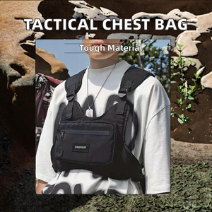 Chaleco Táctico Funcional Impermeable, Bolso de Pecho de Lona Moderno para Hip-hop, Portátil para Herramientas de Exterior, Estilo Softback para Hombre - Product Image 2