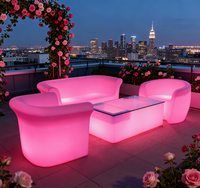 Meubles LED RGB lumineux personnalisables pour la décoration de discothèque, tabouret de bar moderne, table à cocktails éclairée pour salon extérieur