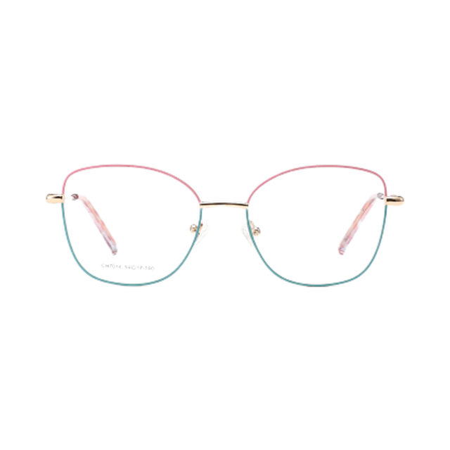 Factory Wholesale High Quality Stylish Women's Metal Frame Optical Eye Glasses Colorful Luxury Design Eyewear Frames