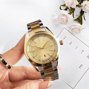 Reloj de pulsera de cuarzo resistente al agua con calendario, nuevo reloj de pulsera para hombre con correa de acero de dos tonos, con visualización de fecha, informal y de negocios. - Product Image 5