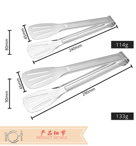 Steak Clamps Pizza Clip Fisch greifer SUS 304 Edelstahl <span class=keywords><strong>Burger</strong></span>, Eier, Steak Pfannkuchen Food Tong - Product Image 4