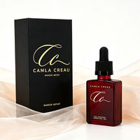 Flacon en verre carré plat de 30 ml, 50 ml, 100 ml pour huile essentielle à barbe, flacon compte-gouttes de luxe pour huile bronzante, sérum facial, soin des cheveux, emballage cosmétique