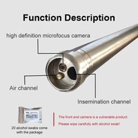 Appareil d'insémination vétérinaire portable à IA visuelle pour chiens de berger - Caméra HD, rechargeable, avec sonde de 46 cm