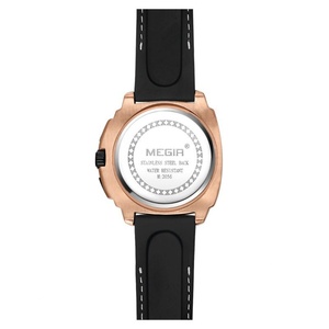 Montre sport pour homme MEGIR 2056, bracelet en silicone décontracté, chronographe étanche - Product Image 4