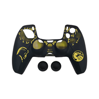 Coque en silicone souple gravée au laser, protection anti-rayures avec 2 capuchons de joystick antidérapants pour manette PS5