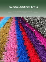 Gazon artificiel multicolore personnalisé, pelouse synthétique pour jardin, cour, aménagement paysager extérieur