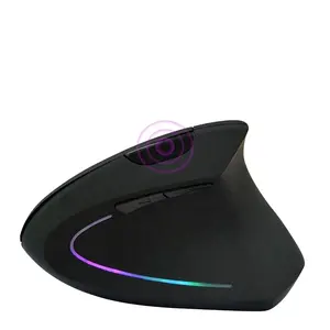 高品质USB鼠标带彩色发光二极管灯6D电脑鼠标光学无线人体工程学垂直鼠标